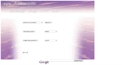 Desktop Screenshot of epicdimensions.com
